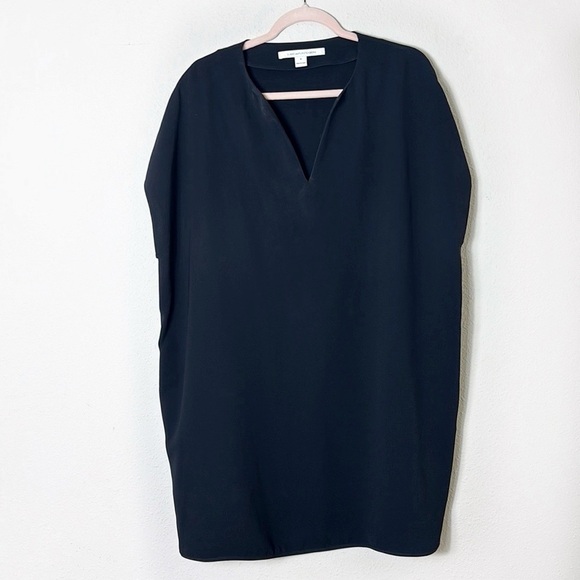 Diane von Furstenberg Vneck oversized tunic dress with pockets relaxed fit Sz M - Picture 1 of 6